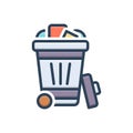 Color illustration icon for Disposal, rubbish and scrapheap