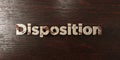 Disposition - grungy wooden headline on Maple - 3D rendered royalty free stock image