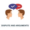 Dispute And Arguments icon. Simple element from personality collection. Creative Dispute And Arguments icon for web design,