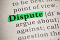 Definition of the word dispute