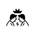 Black solid icon for Dispute, fight and commotion