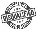disqualified stamp. disqualified label. round grunge sign Royalty Free Stock Photo