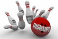 Disrupt Business As Usual Change Improve Bowling Strike Royalty Free Stock Photo