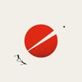 Disrupt business vector concept. Symbol of change, innovation, evolution, challenge. Minimal illustration