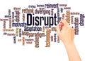 Disrupt word cloud hand writing concept Royalty Free Stock Photo