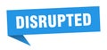 disrupted banner. disrupted speech bubble.