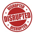 Disrupted grunge rubber stamp Royalty Free Stock Photo