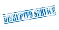 Disrupted service blue stamp Royalty Free Stock Photo