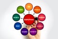 Disruption - disturbance or problems which interrupt an event, activity, or process, mind map concept for presentations and
