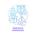 Disruptive innovation blue gradient concept icon Royalty Free Stock Photo