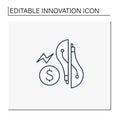 Disruptive innovation line icon