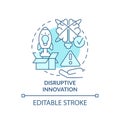 Disruptive innovation turquoise concept icon Royalty Free Stock Photo