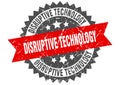 Disruptive technology stamp. disruptive technology grunge round sign. Royalty Free Stock Photo
