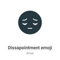 Dissapointment emoji vector icon on white background. Flat vector dissapointment emoji icon symbol sign from modern emoji Royalty Free Stock Photo