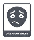 dissapointment icon in trendy design style. dissapointment icon isolated on white background. dissapointment vector icon simple