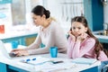 Dissatisfied little girl feeling lonely Royalty Free Stock Photo