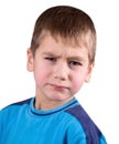 The dissatisfied looking boy Royalty Free Stock Photo