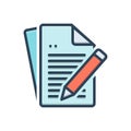 Color illustration icon for Dissertation, treatise and tractate