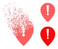 Dissipated Dot and Original Notice Map Pointer Icon Royalty Free Stock Photo