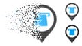 Dissipated Dotted Halftone ATM Map Pointer Icon Royalty Free Stock Photo