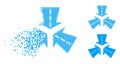 Dissipated Dotted Halftone Merge Directions Icon