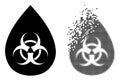 Dissipated Pixel and Original Biohazard Drop Icon