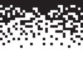 Dissolve pixel disperse blocks. Dust fragment, broken dots texture. Fractured disperse. Mosaic filled square dotted