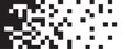 Dissolve pixel disperse blocks. Dust fragment, broken dots texture. Fractured disperse. Mosaic filled square dotted