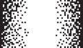 Dissolve pixel disperse blocks. Dust fragment, broken dots texture. Fractured disperse. Mosaic filled square dotted
