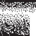Dissolve pixel disperse blocks. Dust fragment, broken dots texture. Fractured disperse. Mosaic filled square dotted
