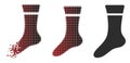 Dissolved Dotted Halftone Sock Icon