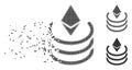 Ethereum Portal Dissolved Pixel Halftone Icon