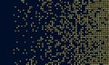 Dissolved filled golden square dotted vector background or icon with disintegration effect Royalty Free Stock Photo