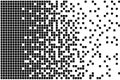 Dissolved filled square dotted vector icon with disintegration effect. Vector rectangle elements are grouped. Isolated Royalty Free Stock Photo