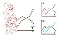 Dissolved Pixel Halftone Dotted Functions Plot Icon Royalty Free Stock Photo