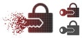 Dissolved Pixelated Halftone Registration Key Icon Royalty Free Stock Photo