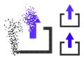 Dissolved Pixelated Upload Icon with Halftone Version Royalty Free Stock Photo