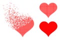 Dissolving Dot and Original Love Heart Icon