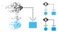 Dissolving Dotted Halftone Bitcoin Algorithm Scheme Icon Royalty Free Stock Photo