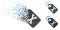 Dissolving Pixel Halftone Death Bones Tag Icon