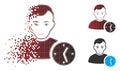 Dissolving Pixel Halftone User Clock Icon Royalty Free Stock Photo