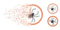 Dissolving Pixelated Halftone Spider Icon
