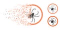 Dissolving Pixelated Halftone Spider Icon