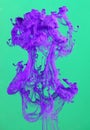 Dissolving Violet Ink