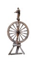 Distaff spinning wheel isolated