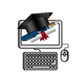 Distance education elearning icon