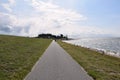 In the distance the idyllically situated Urk peninsula