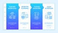 Distance learning elements onboarding vector template