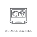 distance learning linear icon. Modern outline distance learning