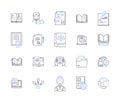 distance learning outline icons collection. Distance, Learning, Online, Education, Virtual, Course, Program vector and